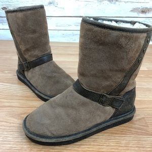 Bearpaw Brown Shearling Boots Size 7